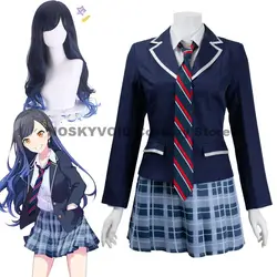 Colorful Stage! Shiraishi An Cosplay Uniform Skirt Virtual Idol Wig Headwear PJSK Vivid Bad Squad Kamiyama High School Costumes