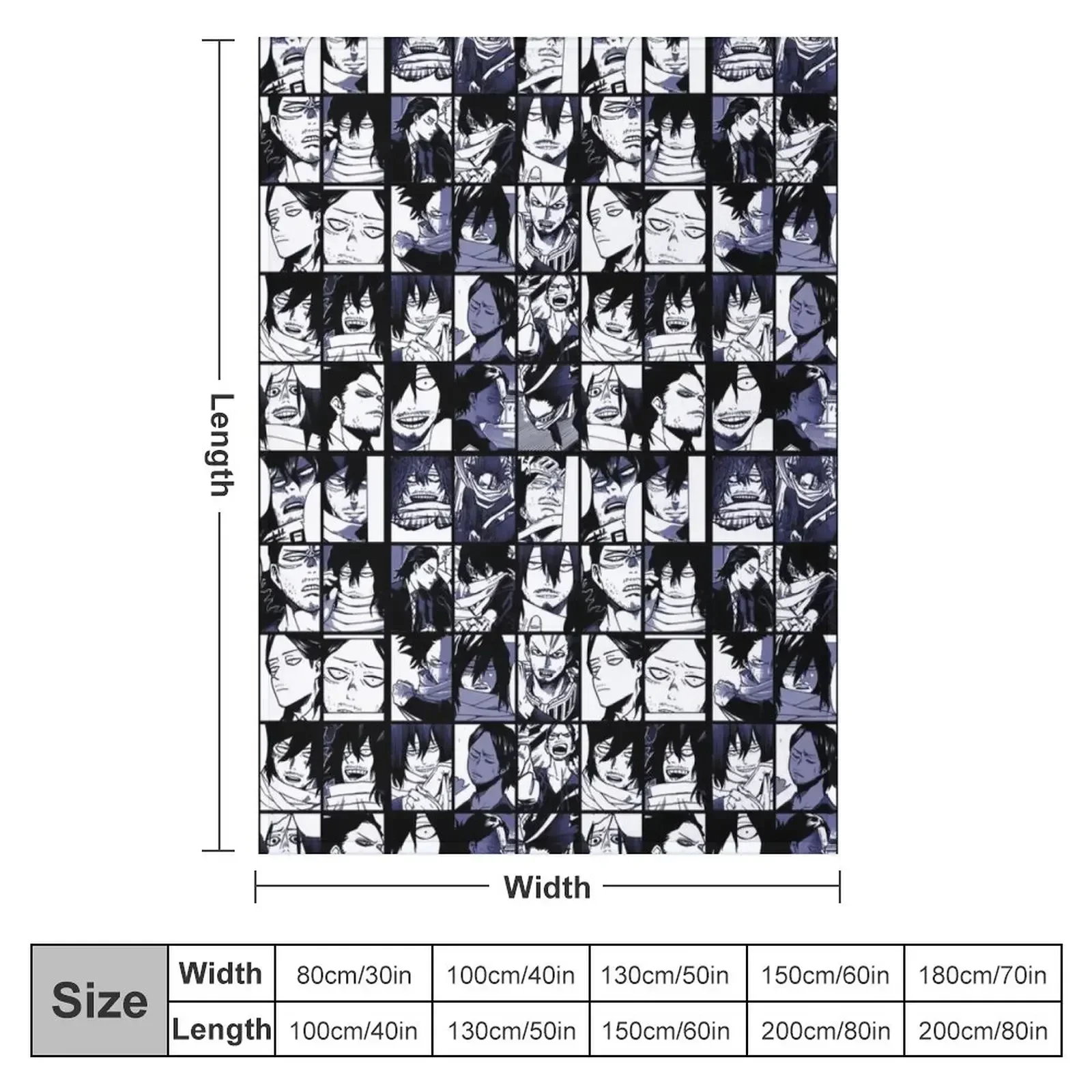 New Aizawa Shota Collage Throw Blanket Flannel Fabric halloween Bed linens Thermal Blankets