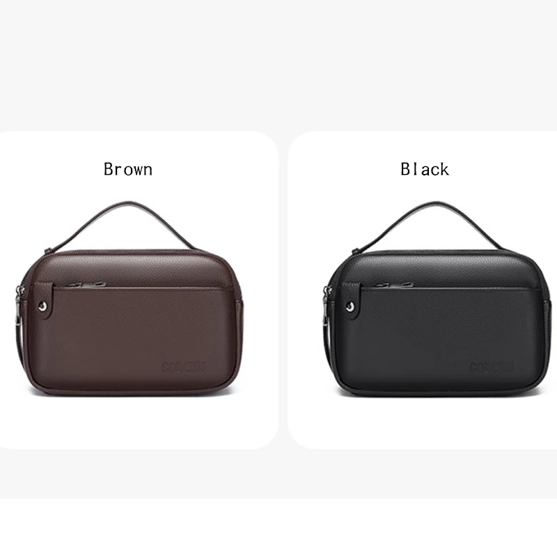 PU Leather Clutch Bag Soft Leather Businessman Handbag Black Brown Big Capacity Hand Caught Fashion-forward Clutch Man Male Bags