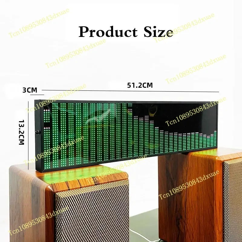 Professional Dynamic Music Rhythm Spectrum Display RGB Full-color Pickup Lamp Desktop Ornament Music Atmosphere Lamp