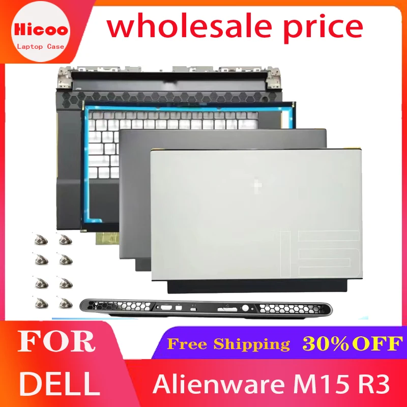 

New Original For Dell Alienware M15 R3 Laptop LCD back cover Front Bezel Hinges Palmrest Bottom Case A B C D Shell