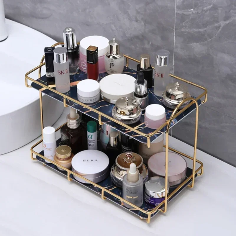 

Metal Storage Rack Light Luxury Nordic Style Wrought Iron Bathroom Toilet Cosmetic Storage Rack Toilet