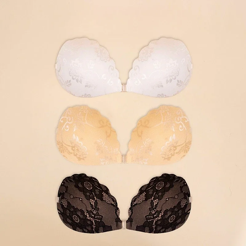 

Adhesive Lace Breast Petals Sweatproof Invisible Nipple Covers for Wedding Dresses Shell Shape