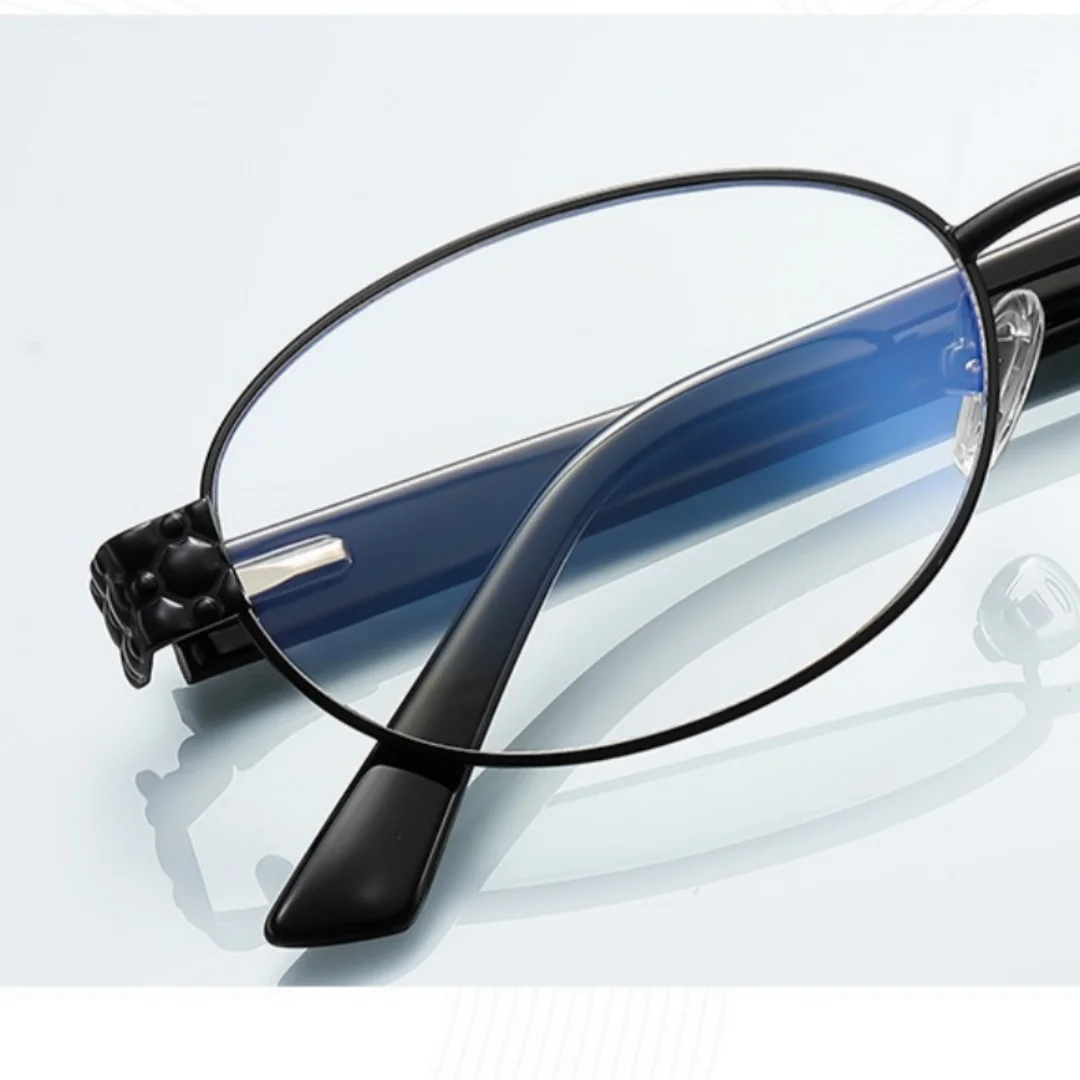 Gafas graduadas de aleación de moda para mujer, anteojos ópticos ovalados para miopía con luz azul, 0 -50 -75 a -600