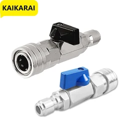 High Pressure Washer Ball Valve Kit With 3/8 or 1/4 Inch Quick Connector for Power Washer Hose Control Water Flow Switch