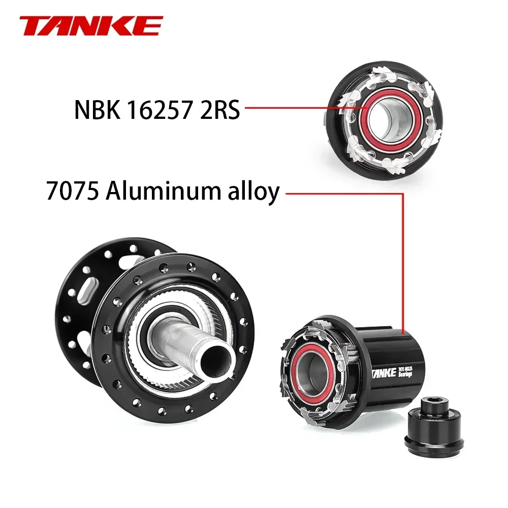 TANKE MTB Wheelset Freehub XD HG MS Hub Body Driver 6 Pawls Replacement 135 QR 142 Thru Axle Caps 12MM Bearings Tower base Repai