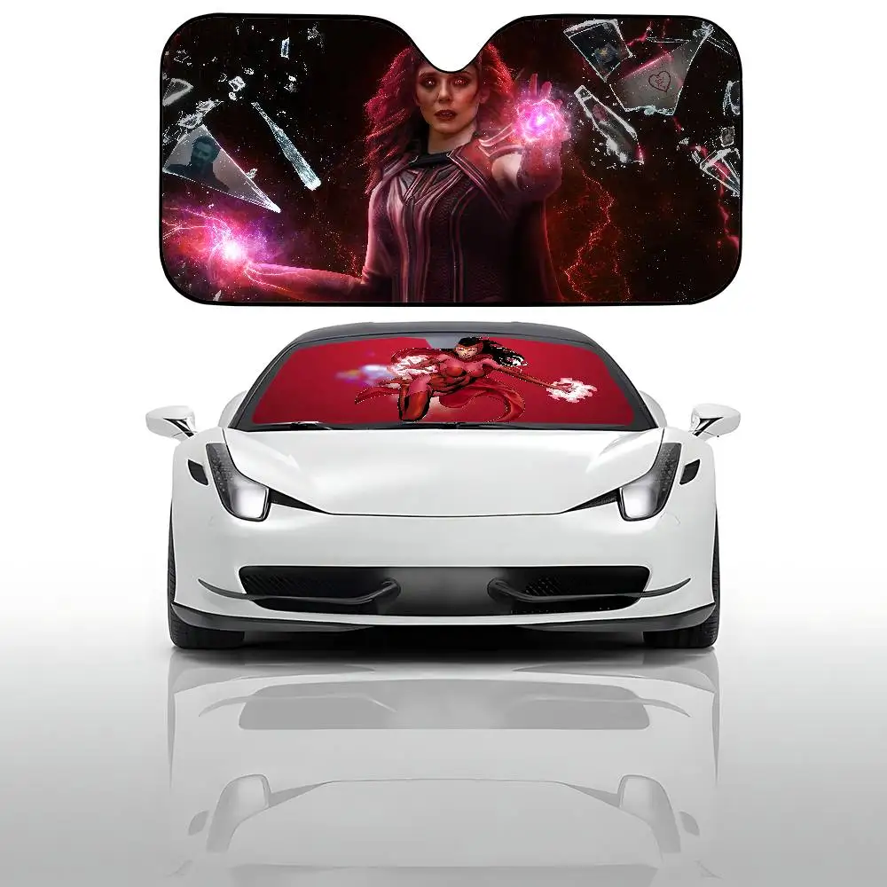 S-Scarlet W-Witch مظلة السيارات الستائر ظلة نافذة السيارة غطاء الزجاج الأمامي الشمس الظل السيارات الشمس قناع سيارة يغطي #4