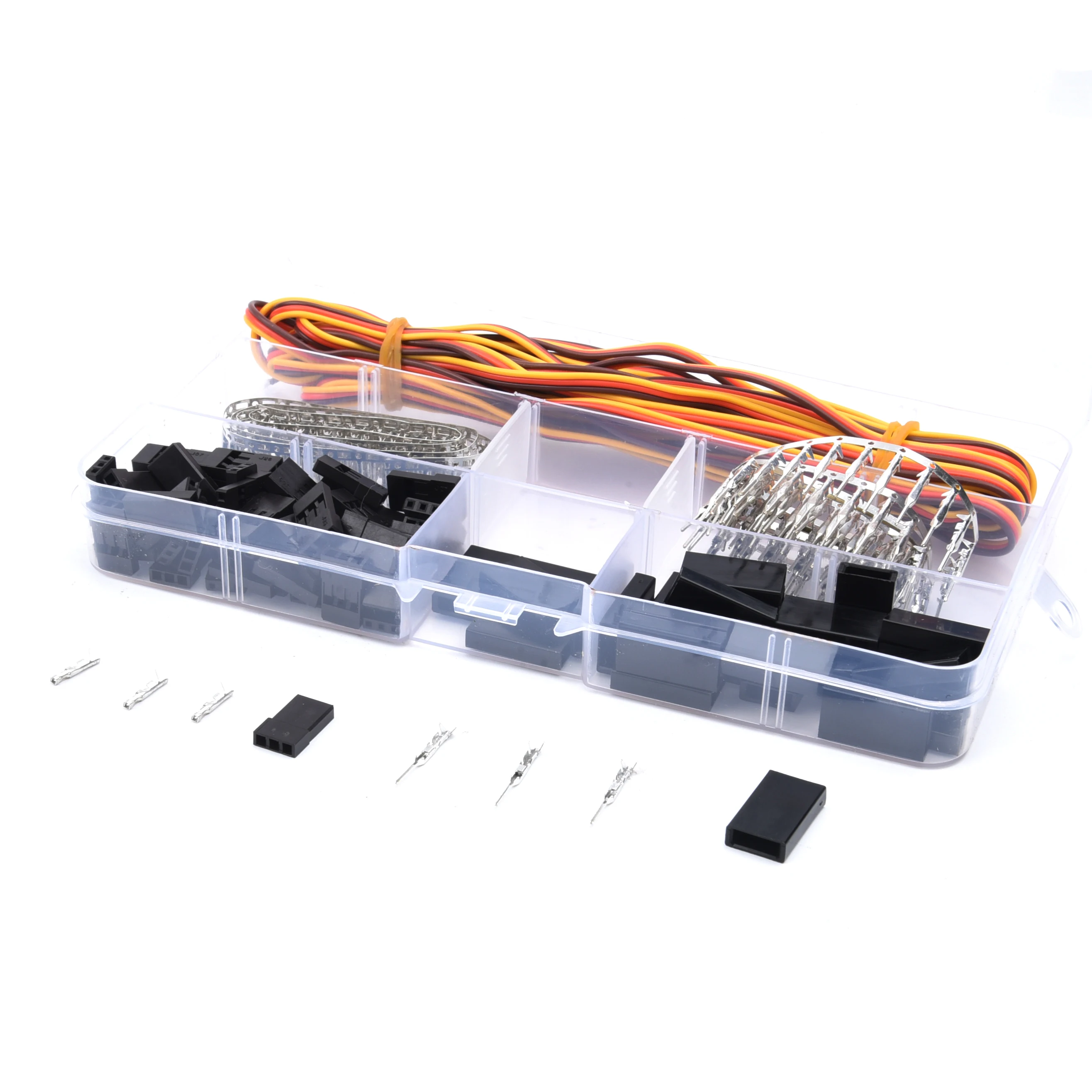 30 Sets/Box Servo Connector Cable Wire Connector Male Female Kit with 26Awg Servo Cord for JR Style