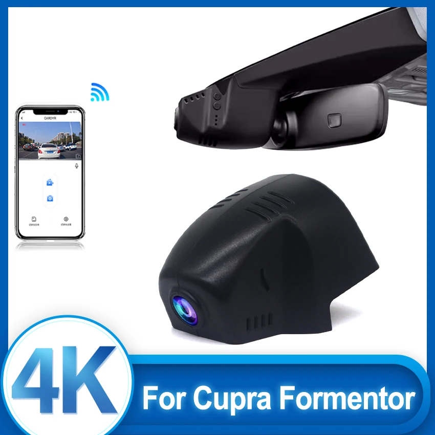 

Видеорегистратор 4K для VW Cupra Formentor 2021-2025, передняя и задняя камеры, Wi-Fi, автомобильное устройство записи