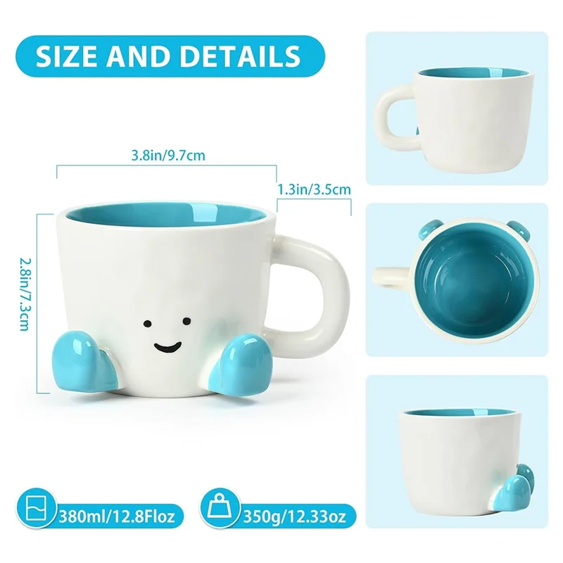 

AT02-Coffee Mugs, Cute Funny Coffee Tea Cup, 12.8Oz/380Ml, For Women, Office Mug Gift
