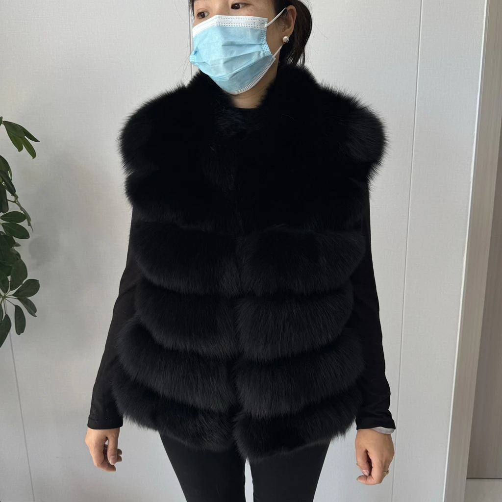 2026 NEW style Fox Fur Coat Real Winter New Outwears Women's Fashion Luxury Jacket High Quality Clothing Natural And Stand Colla