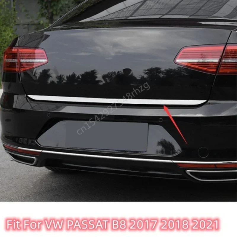 

For VW PASSAT B8 B7 2017 2018 2021 Rear Trunk Boot Tailgate Door Tail Gate Cover Trim Molding Lid Bezel Garnish Strip Styling