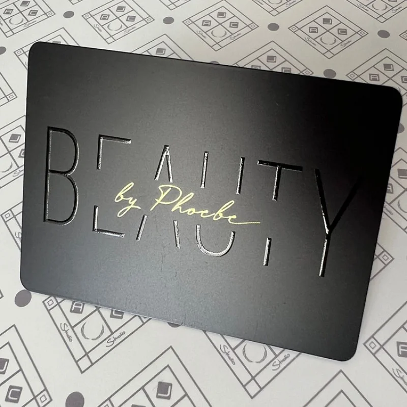 20 0.Zhang.Custom.Black Card Spot Business Cards Embossed Printing