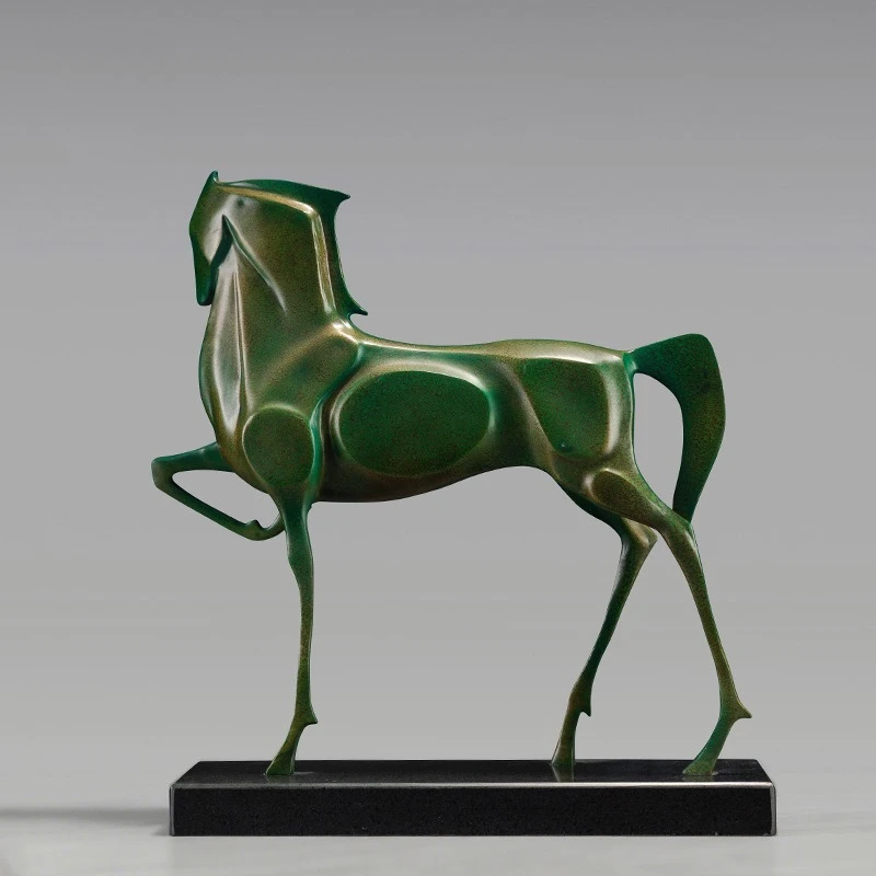 General  pony brass ornament abstract horse copper sculpture living room study office model room