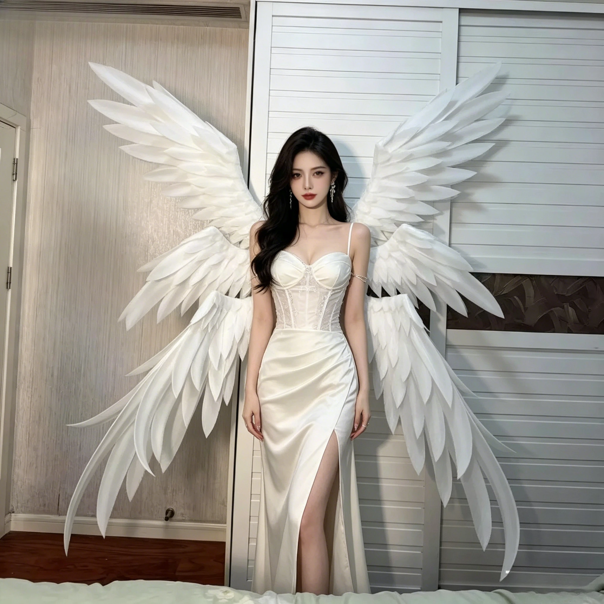 

Крылья ангела-дьявола, шестикрылые белые крылья, реквизит для косплея, модель для показа мод в стиле Лолита, для карнавальных выступлений