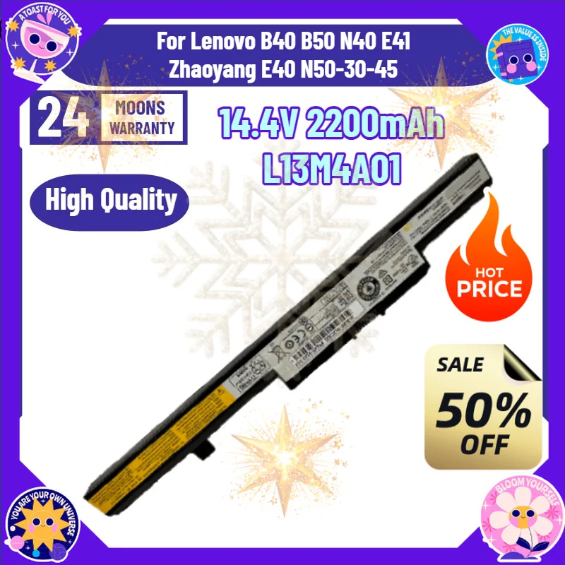 SWZY 14.4V 2200mAh L13M4A01 Battery for Lenovo B40 B50 N40 E41 Zhaoyang E40 N50-30-45 Notebook Battery