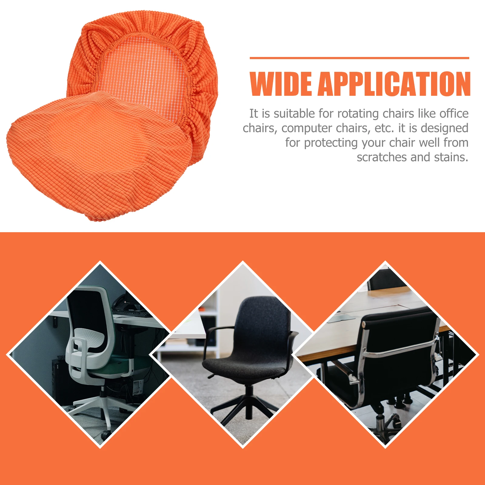 

1 set Desk Elastic Split Chair Cover For Desk Backrest Seat Slipcover Office Removable Chair Protector Computer Protector