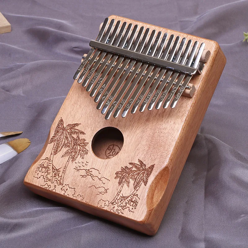Lydesy Kalimba Daumenklavier-Set, 17 Tasten, manuell gestimmt, tragbares Fingerklavier, Geburtstags- und Festgeschenk für Kinder, Erwachsene und Anfänger. – Detail 14