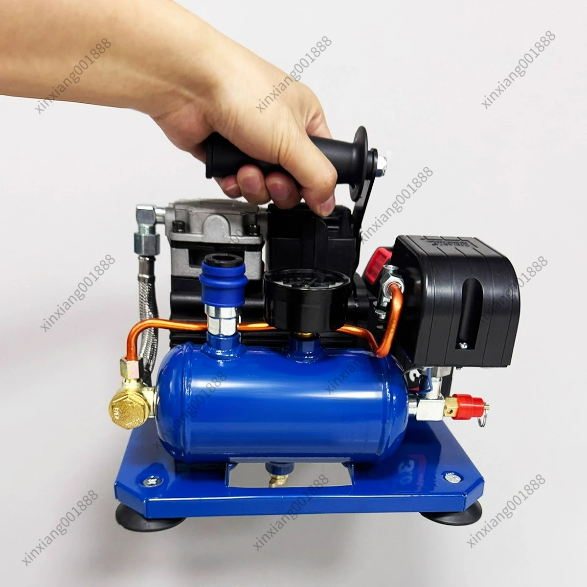 Brushless Lithium - Battery Air Compressor Mini Portable Air Pump Special for Woodworking Nail Gun Oil - Free Maintenance