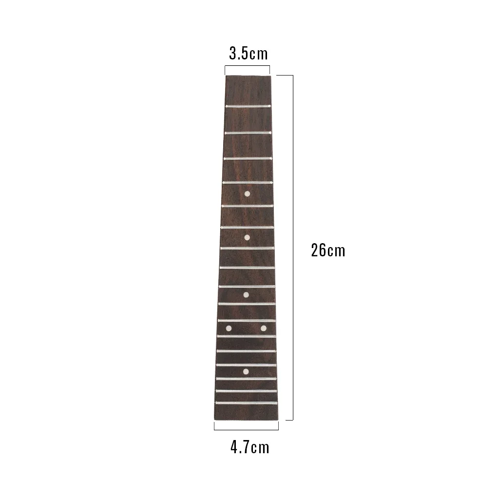 LOOK 1/5/10 PCS Ukulele Fingerboard 18 Frets 23 Inch Uke Fretboard W/ White Dots Inlay Ukulele Parts Accessories