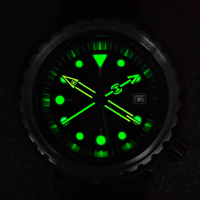 Reloj mecánico automático de buceo para hombre, caja NH35 de 28,5mm, esfera de atún enlatado, luminoso, resistente al agua 30ATM, movimiento NH35 NH36