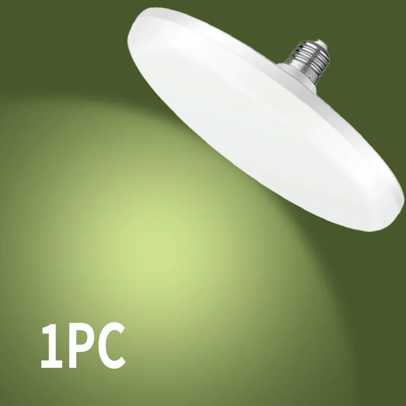 Bombilla LED de ahorro de energía para el hogar, Base E27 de CA 220v, iluminación interior de 15W, platillo volador, lámpara de techo de 6500k, luz de garaje