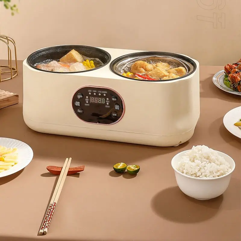 

2L+2L Automatic Multi-Functional Double-Liner Cooker Household Intelligent Touch Screen Non Stick Electric Cooking Pot