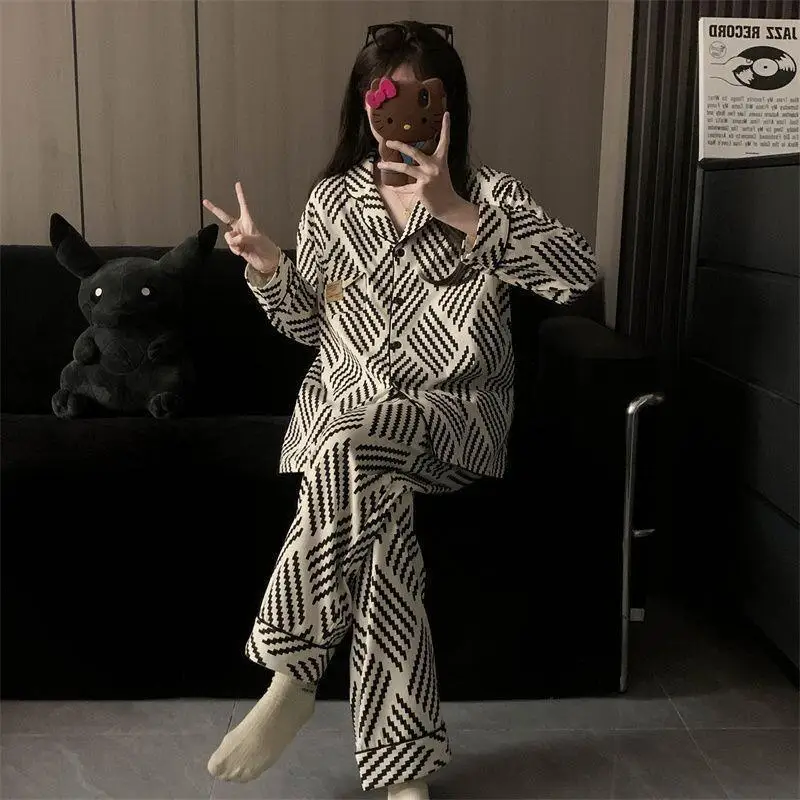 

Пижамный комплект, женский пижамный комплект, женские теплые зимние пижамы, удобная модная домашняя одежда, милый и мягкий пижамный комплект