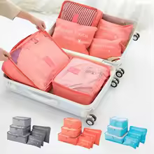 6 Pcs/Set Travel Large Capacity Waterproof Storage Bag With Zipper