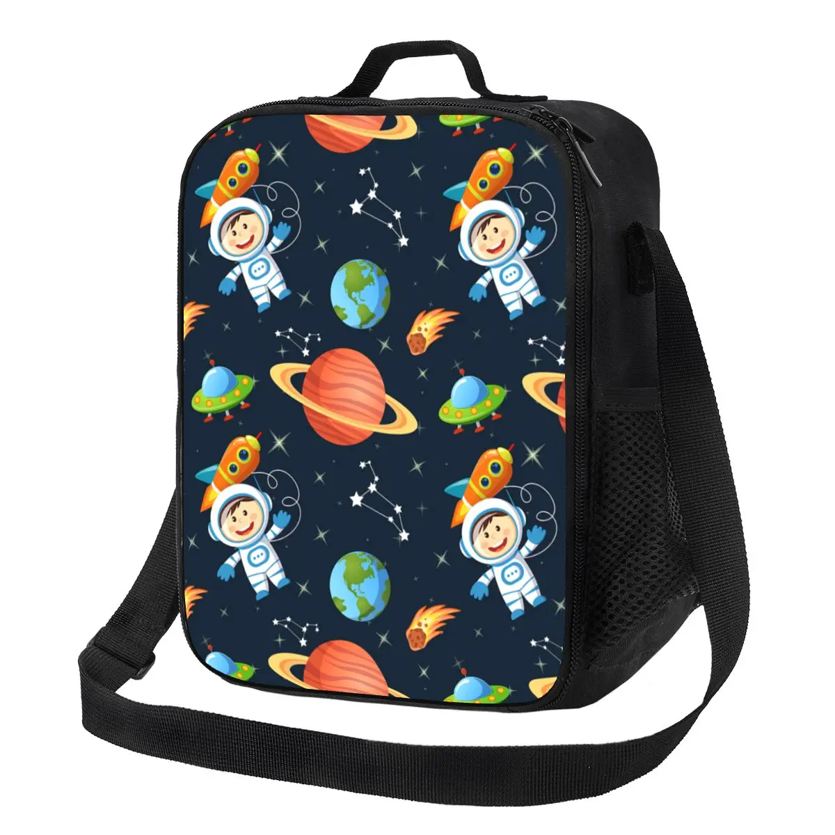 

Индивидуальная сумка для ланча с космосом, Вселенной, астронавтом, для мужчин и женщин, термоизолированные Ланч-боксы для взрослых, для офиса