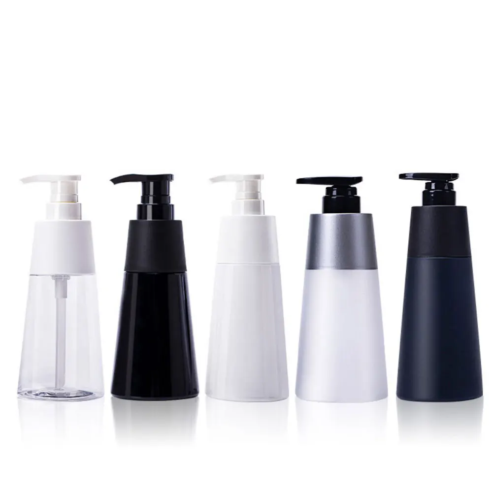 Refillable Shampoo and Conditioner Bottles Body Wash Dispenser PET Plastic Container with Pump 300/500ML for Home Bathroom Hotel