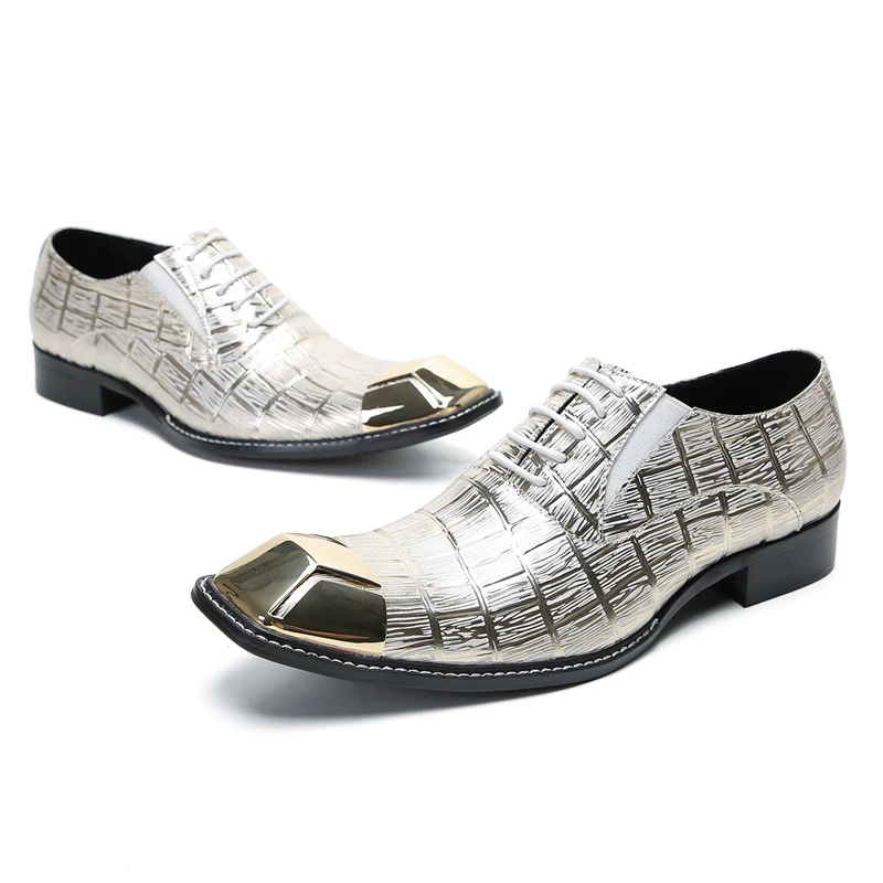 Quadratische quadratische Niet Stil lässige Lederschuhe modische Persönlichkeit bequeme Herren schuhe trend ige Leder neunte Hosen Schuhe – Detail 8