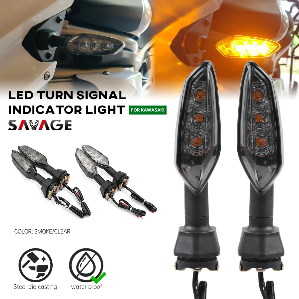 Luz indicadora de señal de giro LED para KAWASAKI Z1000 Z900 Z800 Z750 Z650 Z300 Z400 Z250 Z125 Accesorios de motocicleta Lámpara de luz intermitente