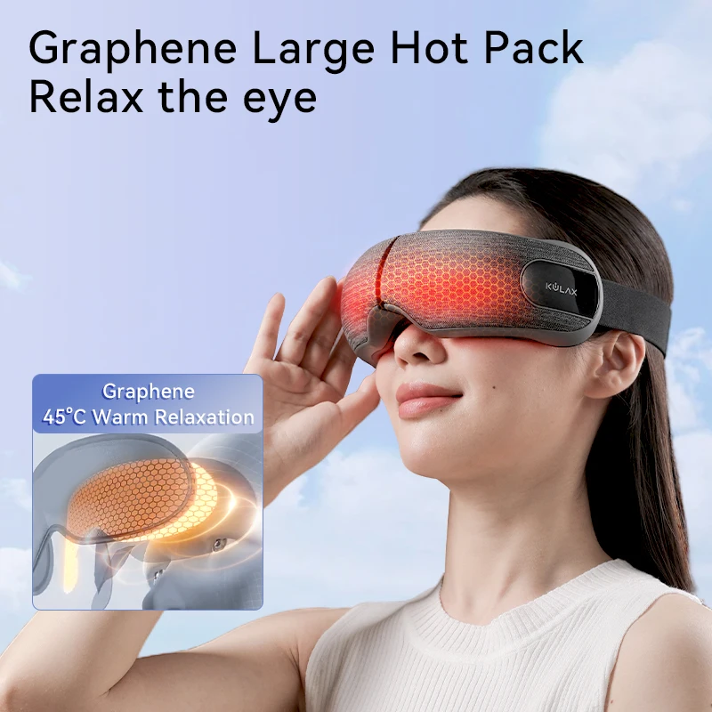 2024 Hot Sellers Air Compression Music Eye Fatigue Massage Device Rechargeable Smart Eye Massager With Heat