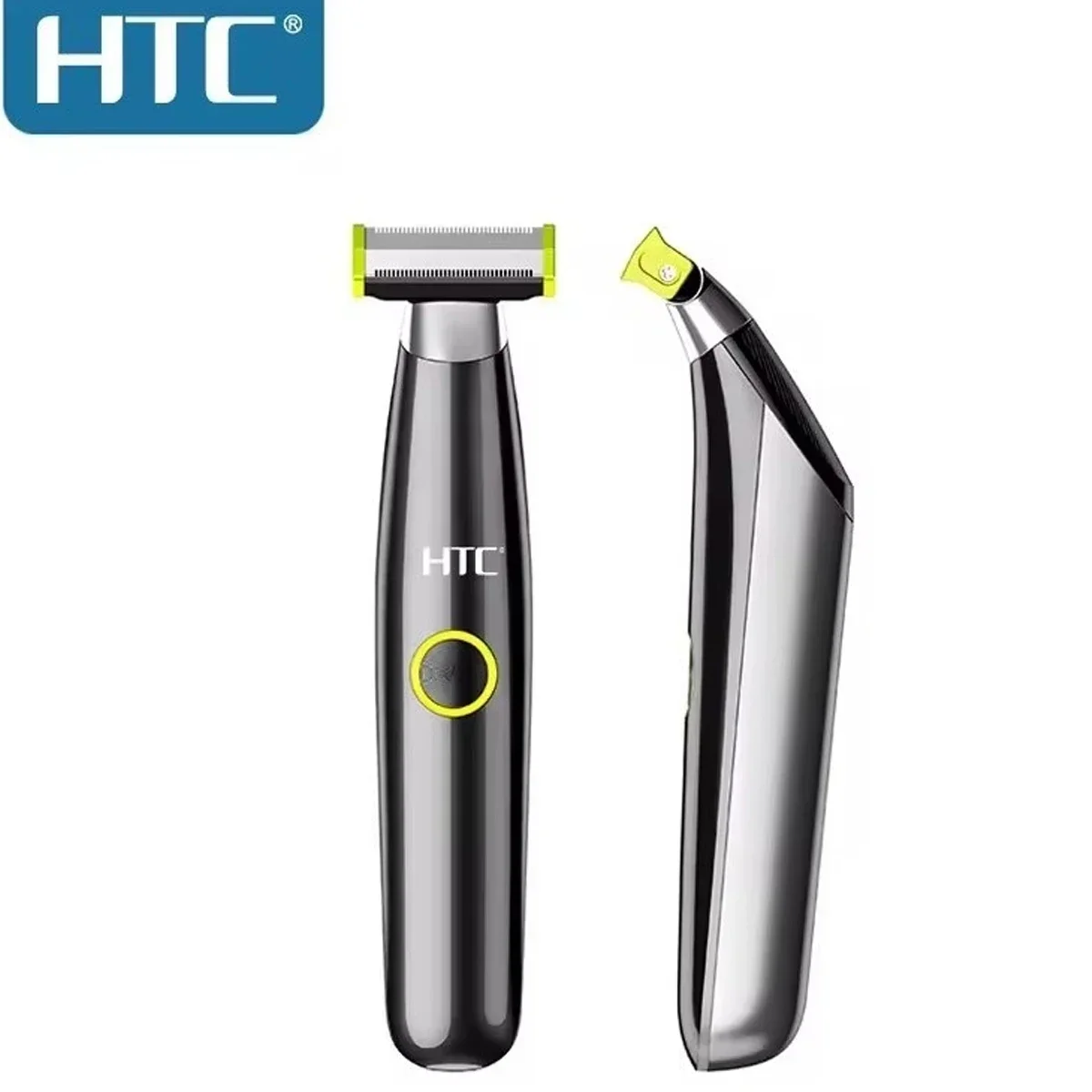 HTC Men's Electric Groin Hair Trimmer Pubic Hair Trimmer Body Grooming Clipper for Men Bikini Epilator Rechargeable Shaver Razor