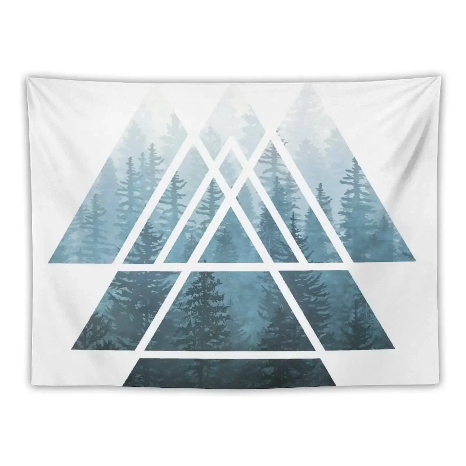 

Sacred Geometry Triangles - Misty Forest Tapestry Wall Hanging Wall Decoration Home Wallpaper Bedroom Tapestry