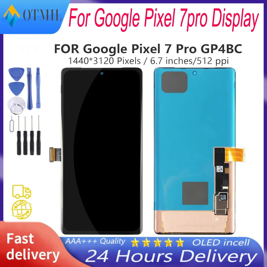 6.7 "AAA+++ TEST Per Google Pixel 7 Pro Display LCD Touch Screen Digitizer Assembly Sostituzione 6.3" Per Google Pixel 7 Display