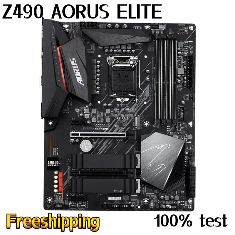 For Gigabyte Z490 AORUS ELITE Motherboard 128GB HDMI M.2 SATA3.0 LGA 1200 DDR4 ATX Z490 Mainboard 100% Tested Fully Work