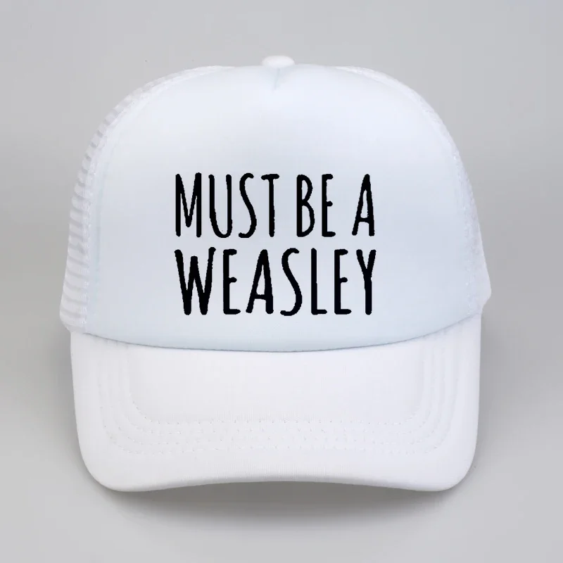 summer must be a weasley Fashion Baseball Cap Men/Women print letter hats summer Mesh Net Trucker Cap Dad Hat