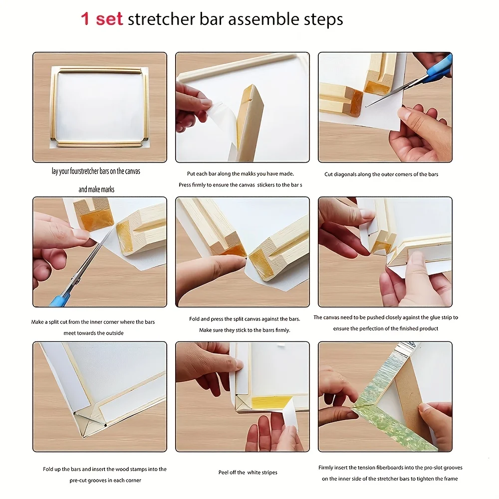 DIY Picture Wooden Canvas Frame Stretcher 40x60 30x40 50x70 100x50cm Wall Art Bars Kit for Oil Painting Poster Frames Home Decor
