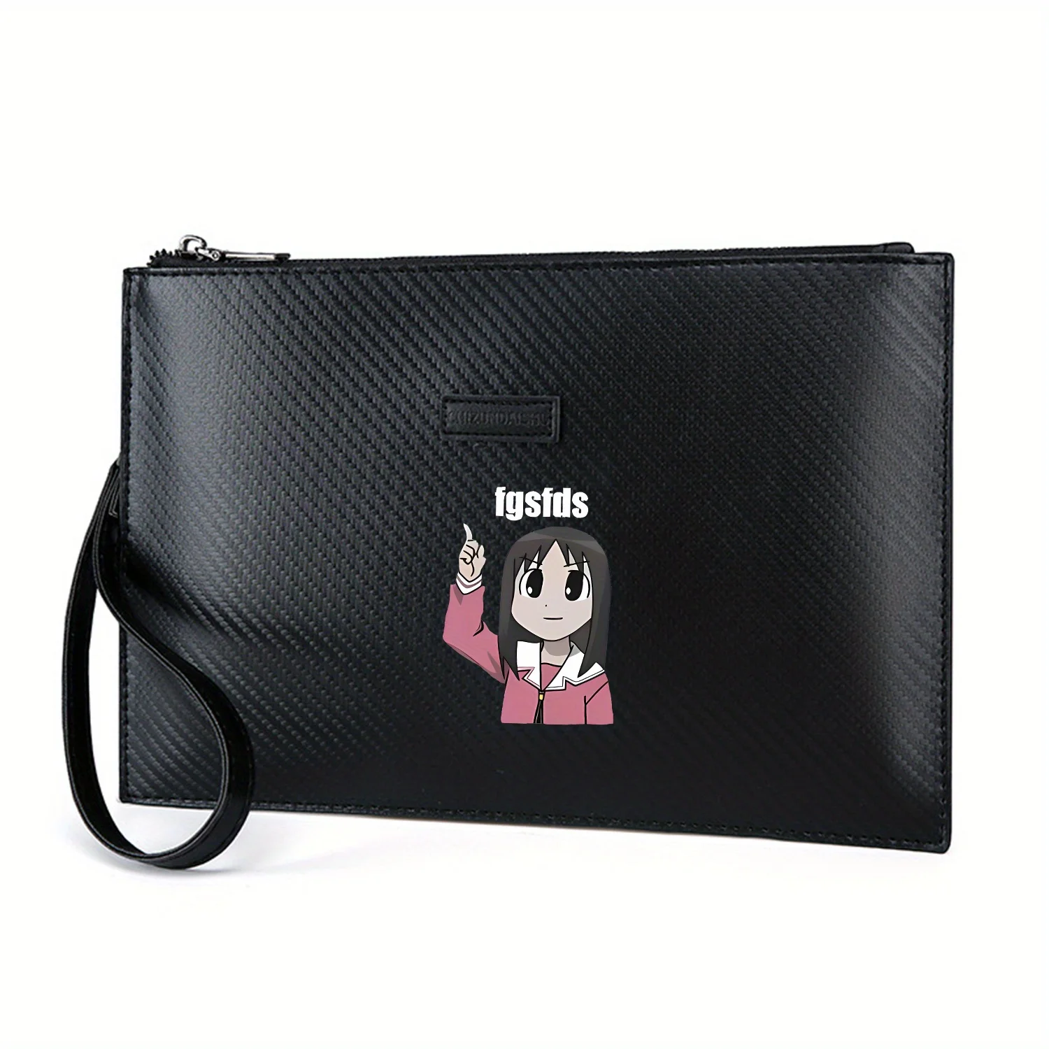 يشارك فتاة أنيمي، قراءة النص fgsfds. حقيبة يد رجالية أنيقة مطبوعة من البولي يوريثان عصرية وعملية للحمل اليومي #1