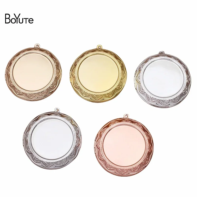 

BoYuTe (5 Pieces/Lot) 45*10MM Big Metal Brass Locket Fit 30MM Cabochon Blank Locket Pendant Base Wholesale