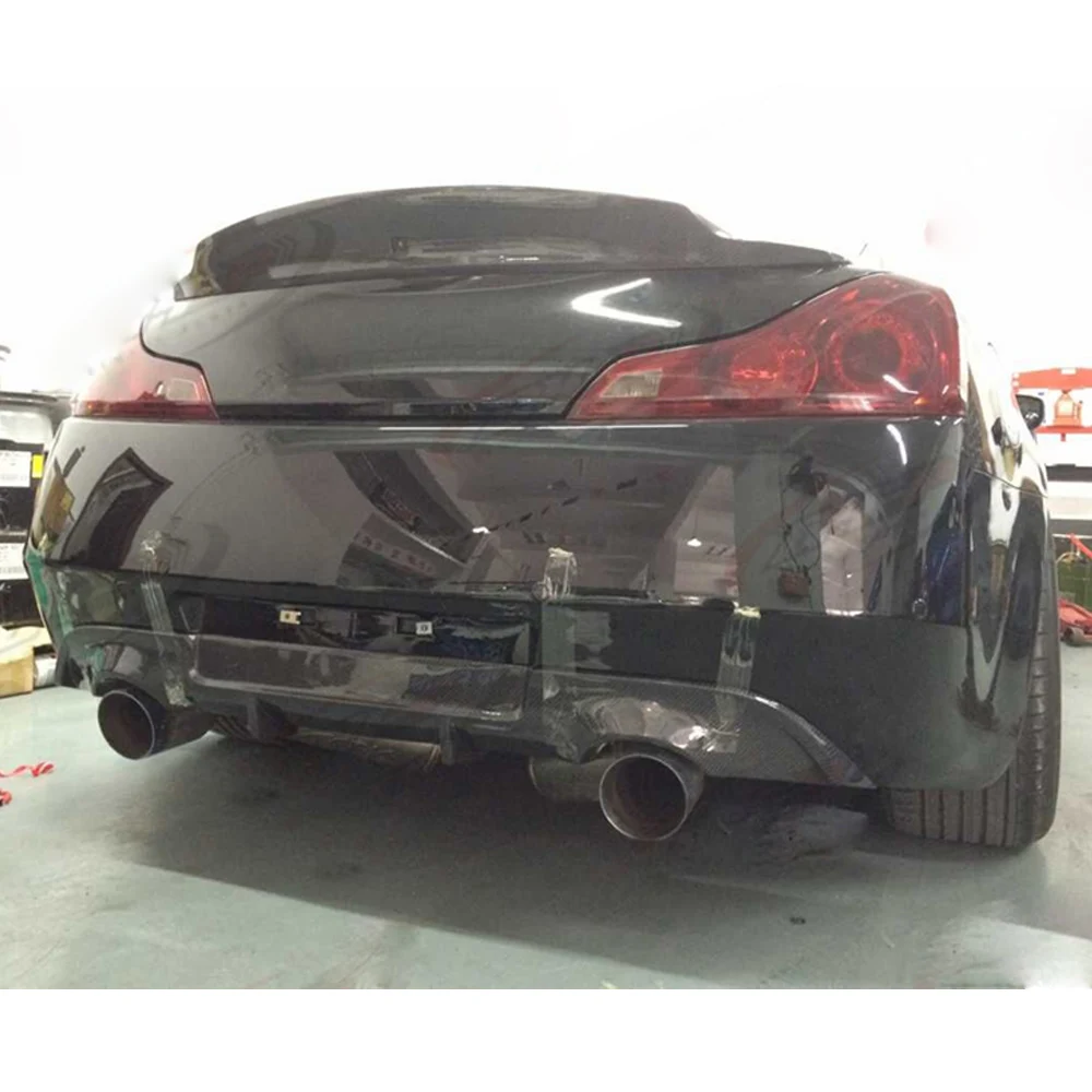 Car Rear Bumper Lip Diffuser for Infiniti G37 G37S Coupe 2-Door 2009-2013 Not fit USA Car Add On Rear Lip FRP Black