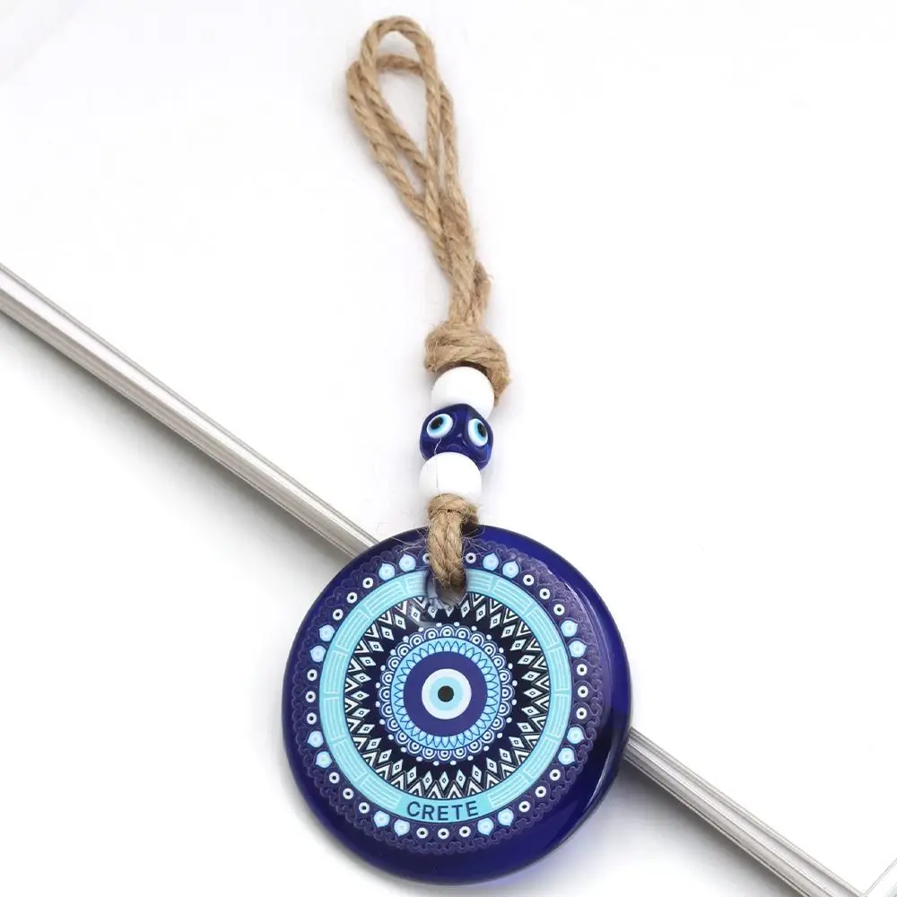 Blue Eye Lucky Eye Keychain Turkey Hand of Fatima Lucky Eye Pendant Glass Bead Decoration Car Hanging Charm Couple Gifts