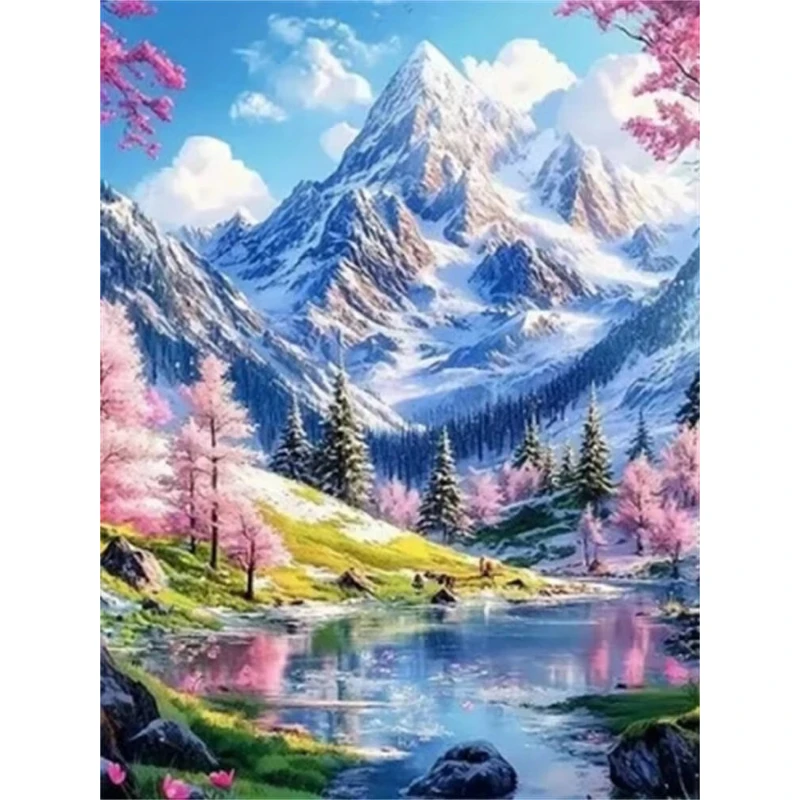500/1000/1200/2000PCS Jigsaw Puzzle Mountain River Landscape Art For Adults Great Weekend Relaxation And Family Fun Gift