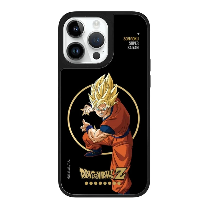 Anime Dragon Balls Frieza Goku Vegeta Buu Mirror Cases for iphone 14 13 12 15 16 17 pro max plus Shockproof Back Cover