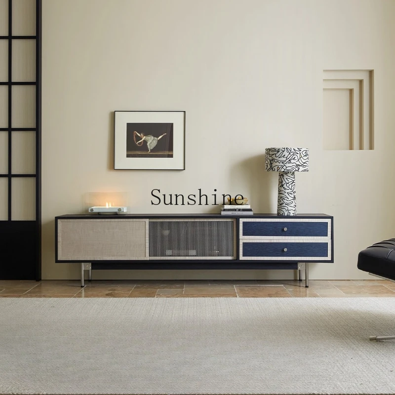 

Living room household solid wood storage locker medium antique TV cabinet