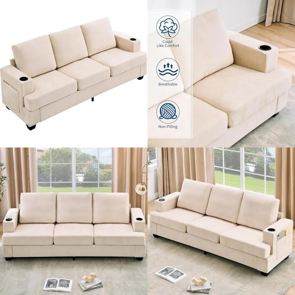 "89 Inch 3-Seat Dee… - image