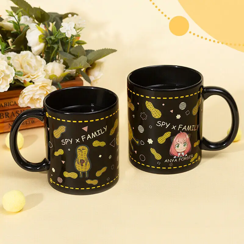 

SPY×FAMILY Anya Forger Anime Heat Discoloration Ceramic Mug Cup Cospaly Cartoon Gift Coffee Porcelain