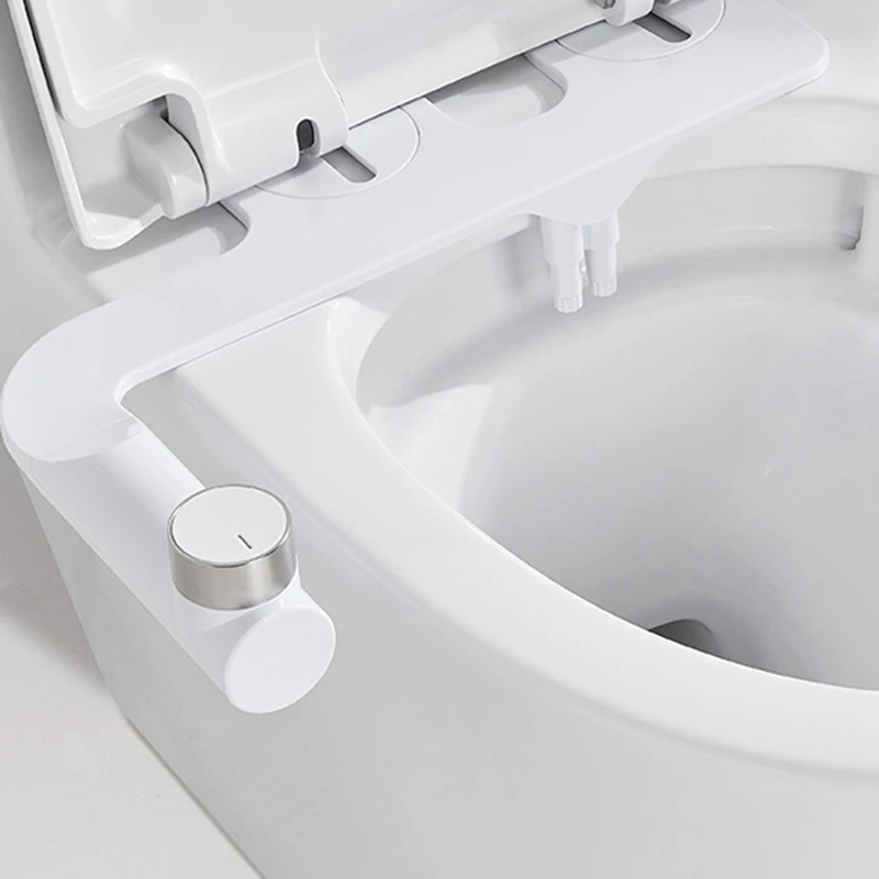 SL41 Thinline Bidet Attachment For Toilet Seats Single Cool Adjustable Nozzle, Toilet Fart Wash Buttock Connector